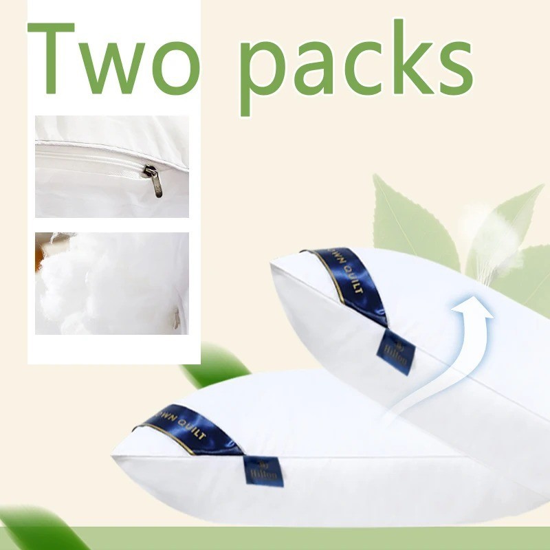 2 Pack-Sleep Bed Sleeping Luxury Hotel Hilton Comfortable Leisure Pillow