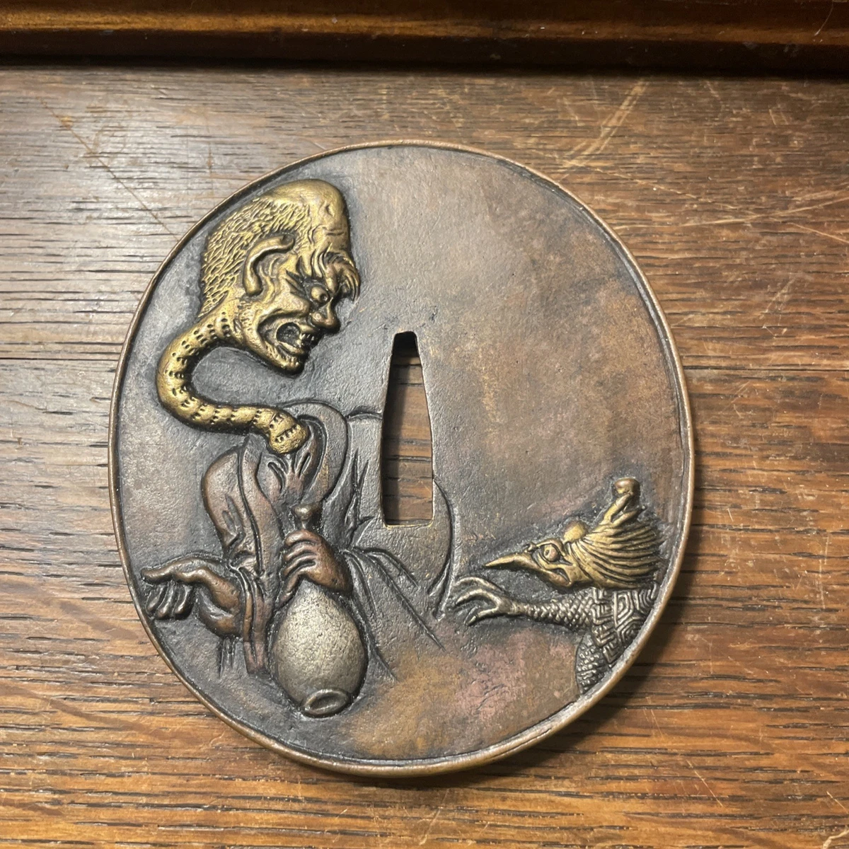 复古复制古董日本刀镡| eBay