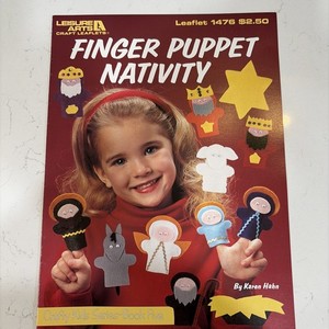 Leisure Arts FINGER PUPPET NATIVITY felt Pattern Booklet  VTG