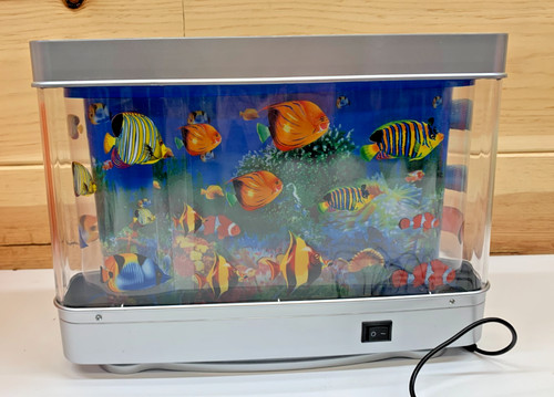 Tropical Fish Aquarium Motion Night Light Cat Toy