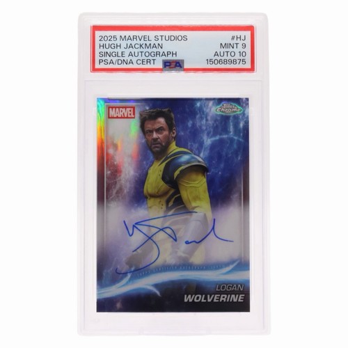 2025 Topps Chrome Marvel Studios #AA-HJ Hugh Jackman PSA 9 AUTO 10
