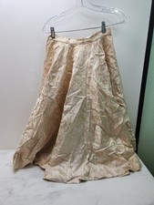 Vintage Handmade Skirt Or Tablecloth Button Back Heavy D1