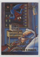 1995 Fleer Ultra Marvel Spider-Man Milestones Ben Parker Death of a #98 0l4h