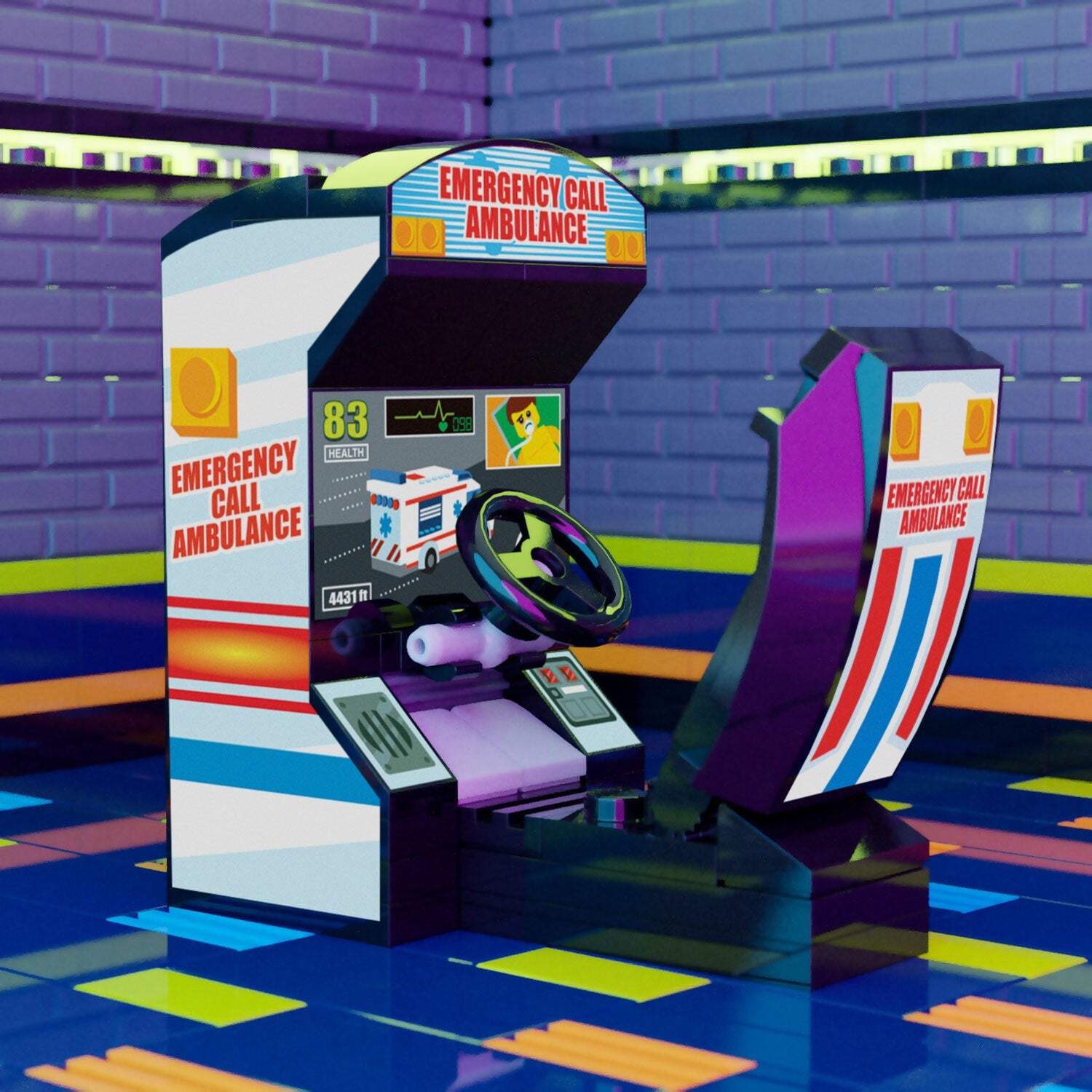 Call Racing Toys Emergency Call Ambulance Arcade Racing Game | eBay