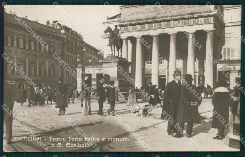 Genova Città Garibaldi Teatro Foto cartolina QZ5659