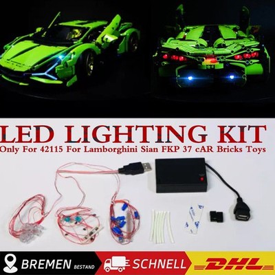 Für Lego Lamborghini SIAN 42115 FKP 37 LED Beleuchtungsset Licht Kit Akku Box DE