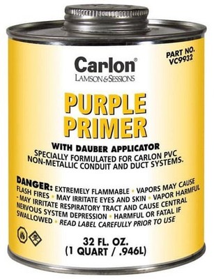 CARLON P/N: VC9902 CLEAR PRIMER QUART SIZE WITH DAUBER APPLICATOR