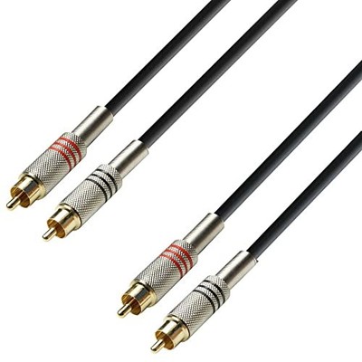Adam Hall Cables 3 Star TCC 0600 Twin Cable 2 RCA x 2 RCA 20 Ft