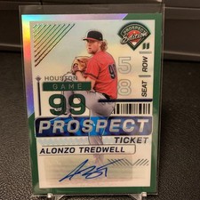 ALONZO TREDWELL 2024 Panini PROSPECT HOLO TICKET GREEN PRIZM AUTO AUTOGRAPH RC !