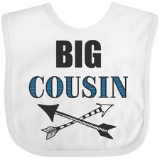 Inktastic Big Cousin With Arrows Baby Bib Squad Team Cousins Member Clothing