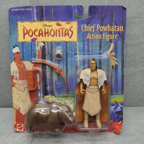 Vintage Disney's Pocahontas Chief Powhatan Action Figure Mattel 1995 New - Picture 1 of 19