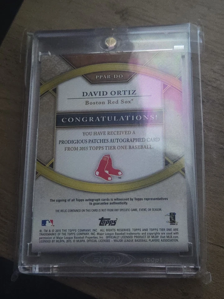 2015 Topps Tier One David Ortiz 6/10 Auto/relic - Image 2 of 2