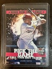 2022 Topps Juan Soto Pick The Game Home Run Challenge Code Card Unscratched