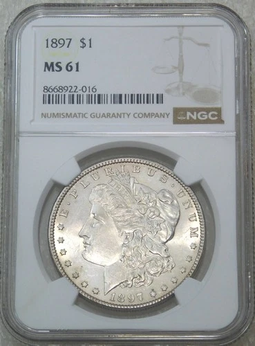 1897 P Morgan Silver Dollar NGC MS61 Frosty PQ Just Graded New Holder #P280F