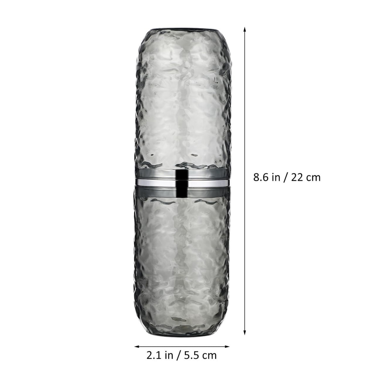 2PCS Travel Toothbrush Case with Cover, Portable Toothbrush Holder Cup Storag...