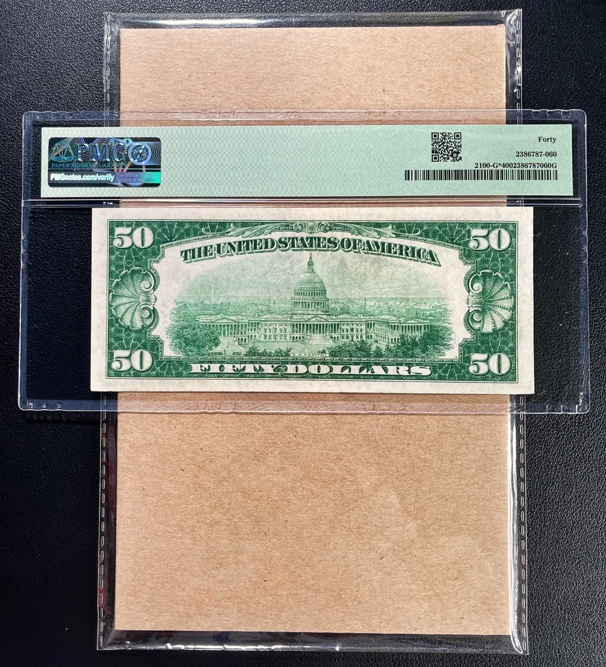 Fr. 2100-G* 1928 $50 Federal Reserve Note *STAR* PMG 40 - XF - Image 3 of 3