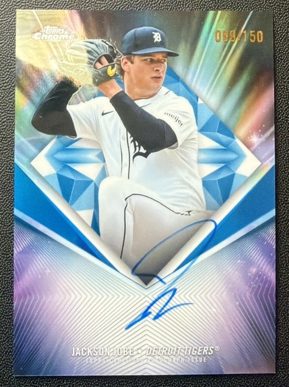 2026 Topps Chrome Jackson Jobe Auto 75th Diamond Blue /150 Detroit Tigers