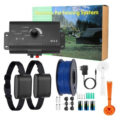 Wireless Electric Dog Fence Pet Containment System Shock Collars For 2 Dogs Safe