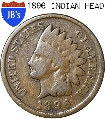 1896 Indian Head Cent Penny 1c - Good (G)