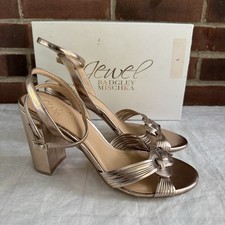 Jewel Badgley Mischka Krystal Rosmet Sandals Women  s US 10 M Ankle Strap