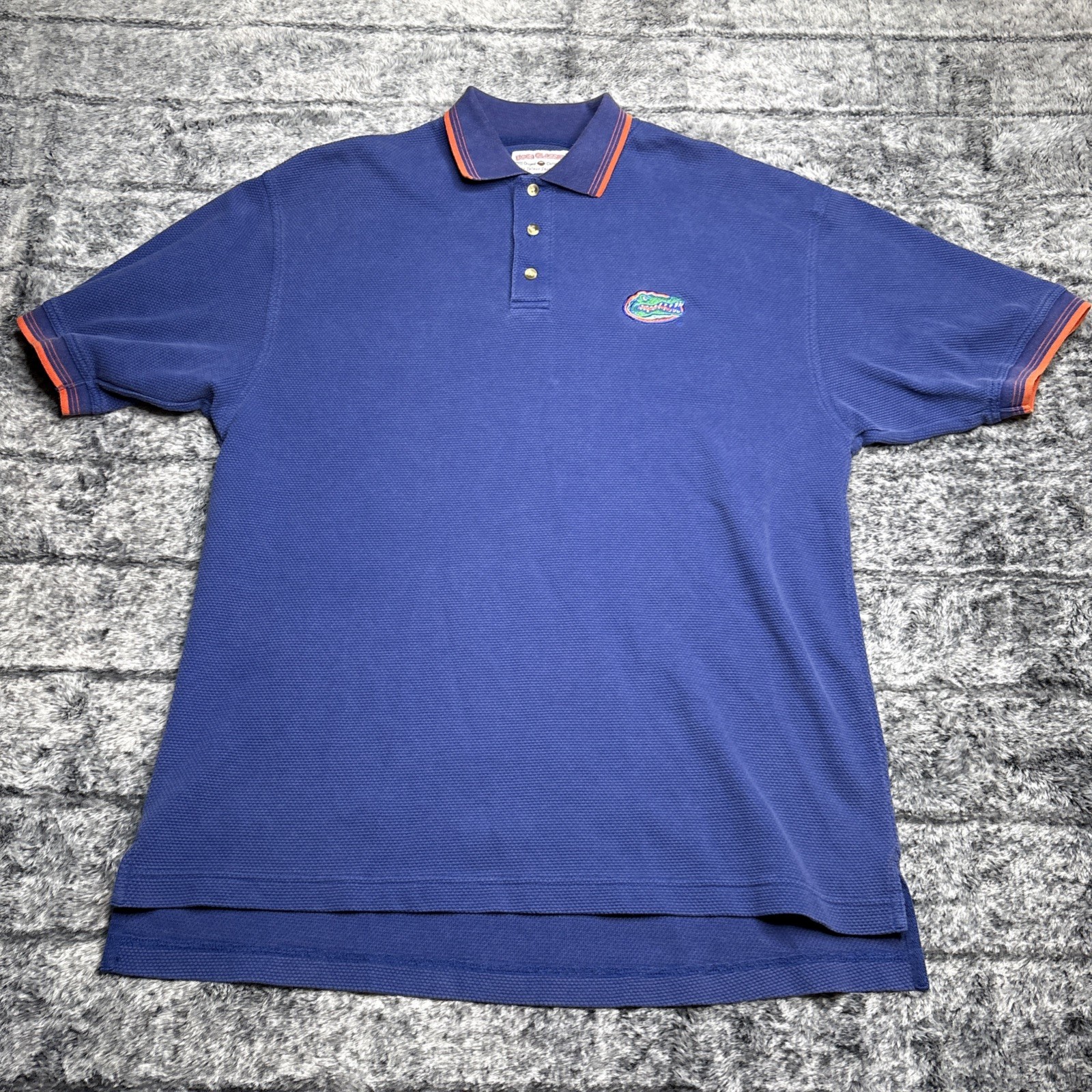 Vintage Boca Classics Mens POLO Shirt Florida Gators Blue with Logo Size Large