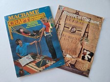 Vintage Macrame Pattern Books 70s DIY Craft Boho Wall Hanging Designs Lot 2
