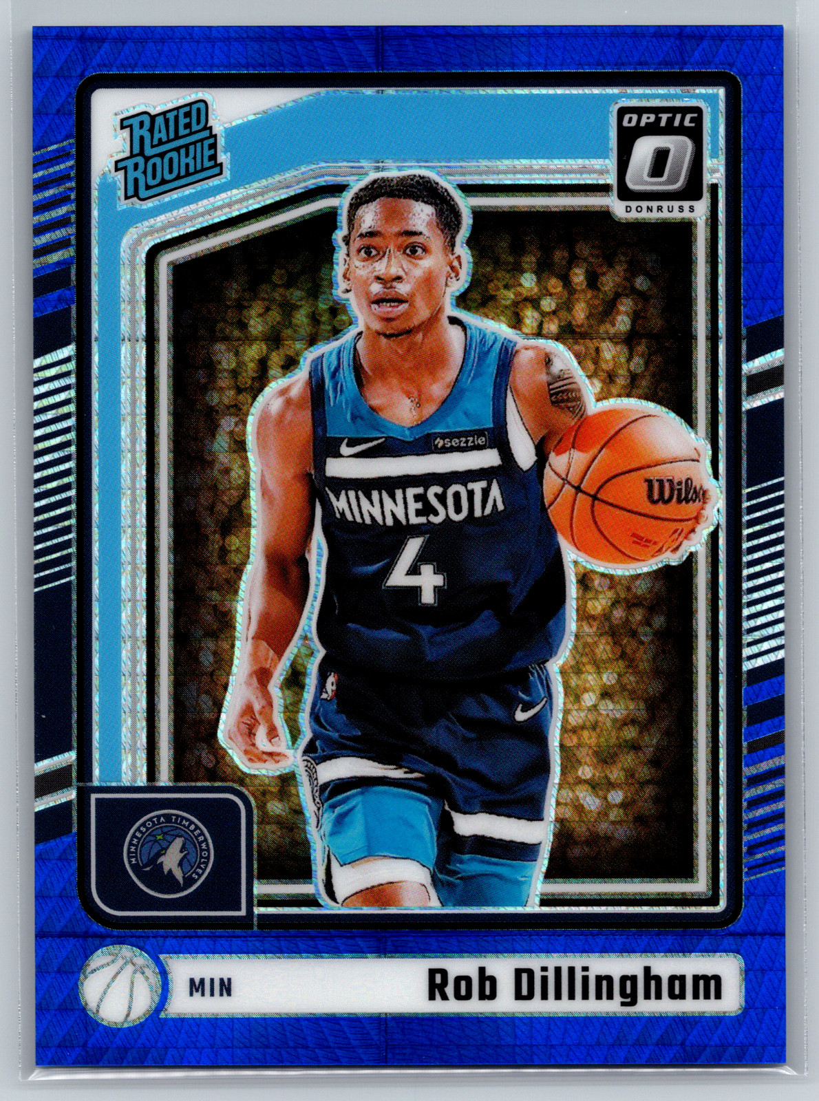 Rob Dillingham 2024-25 Panini Donruss Optic Blue Hyper Rated Rookie /175 #259