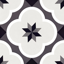 10x Peel Stick Vinyl Floor Tiles Balck Marble Moroccan Floral Pattern Stickers