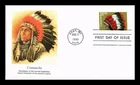 DR JIM STAMPS US COVER COMANCHE NATIVE AMERICAN HEADDRESSES FDC FLEETWOOD