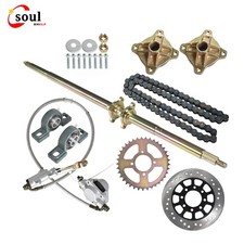 For ATV Quad Buggy Go Kart 44" Rear Live Axle Kit Wheel Hub Sprocket Brake US