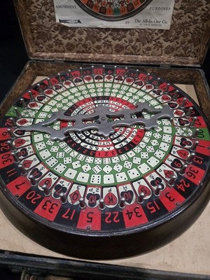 1920's VINTAGE ROULETTE WHEEL ANTIQUE COLLECTABLE  - ALL-IN-ONE CO. ST. LOUIS