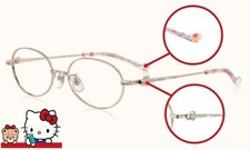 Sanrio Hello Kitty Eyeglass Glasses Frame Oval Metal Light Pink Gold Owndays