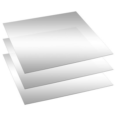 Yookeer 3 Pcs Two Way Mirror Glass, 12x12x0.04 Inch Acrylic 