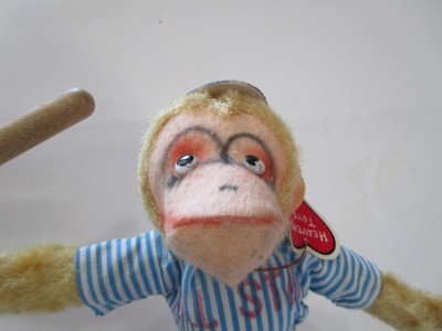 Vintage 1960's Baseball monkey chimp Heavenly Toys with tags 11.5'' #6 All Star