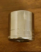 Craftsman USA 21mm Socket 12 Point 3/8" Drive inverted G2 44314