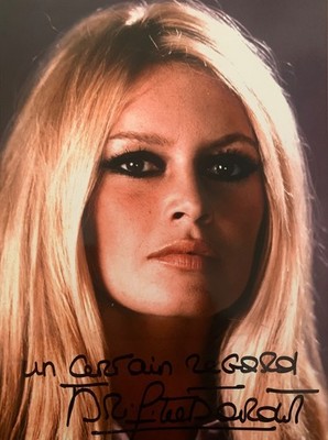 Autographe original de Brigitte Bardot - Grande photo dédicacée