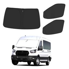 Front Windshield   Side Window Sun Silver  Black-Fit 2015-2024 Ford Transit
