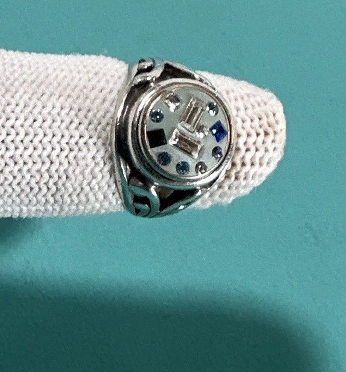 Interchangeable Sterling Silver Ring Size 6.25 Wi… - image 7