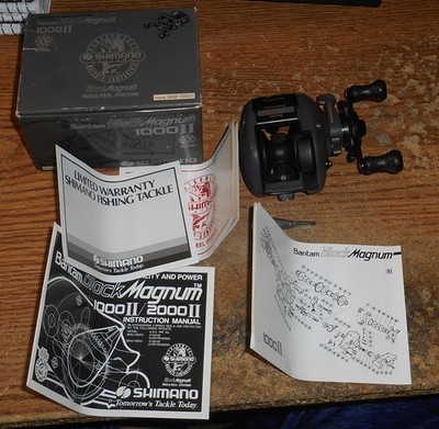 SHIMANO BANTAM BLACK MAGNUM 1000II BKM-1000II BAITCASTING REEL/IN BOX/READ!!