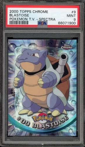 Pokemon Topps Chrome Blastoise Spectra #09 PSA 9 Mint