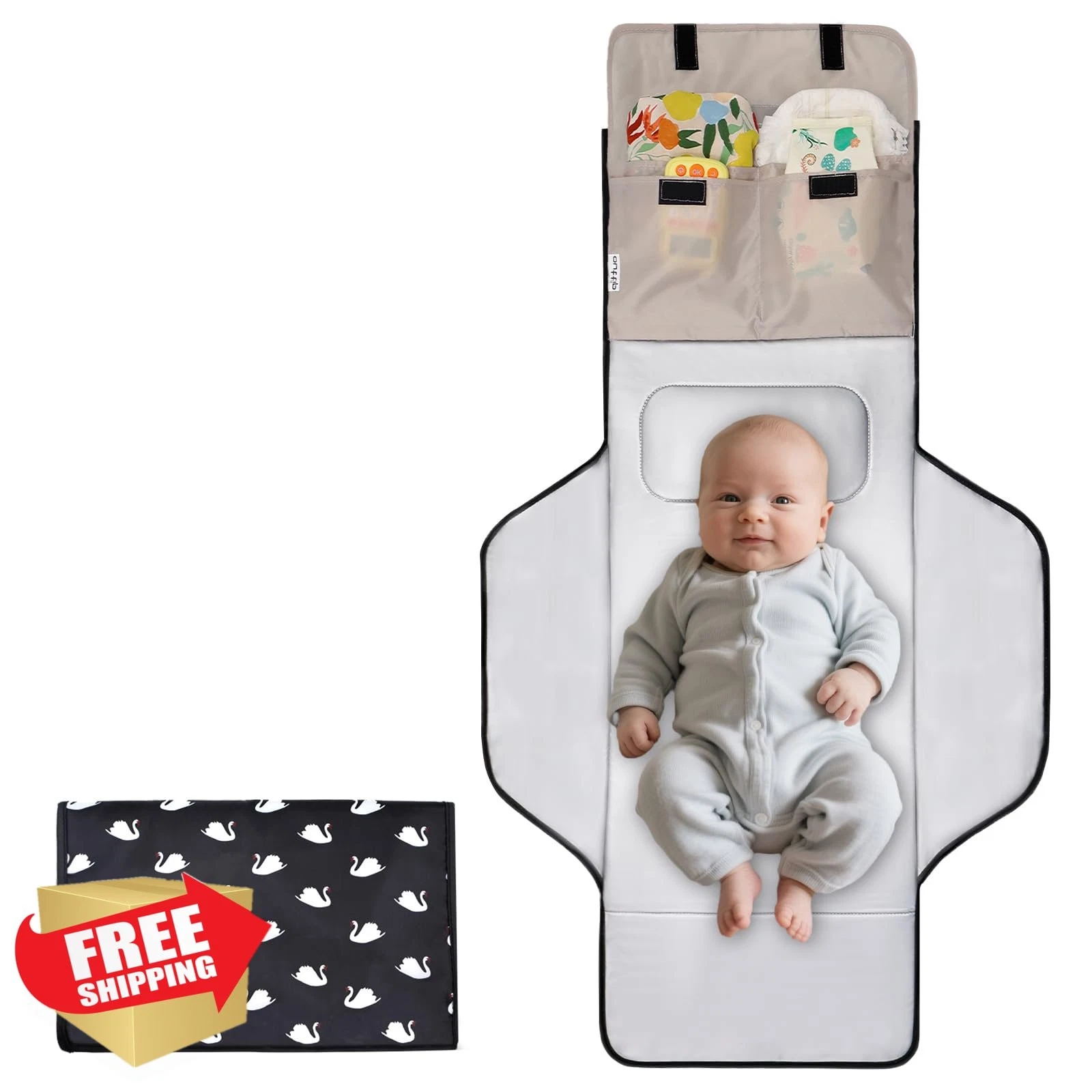 outtip Baby Changing Pad Swan