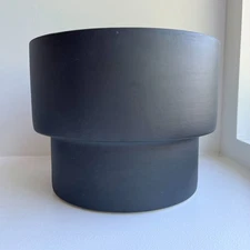 The Citizenry ‘Mekong’ plant pot, succulent planter, matte black, mcm decor 9.5"
