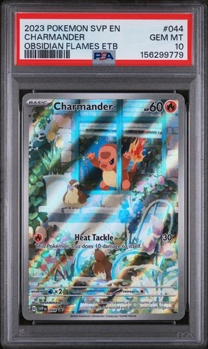 2023 POKEMON OBSIDIAN FLAMES ELITE TRAINER BOX PROMO #044 CHARMANDER PSA 10