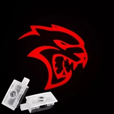 Red Hellcat Door Ghost courtesy Lights Projector HD LED Lamp For Charger 06-22
