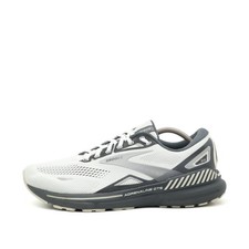Brooks Herren Adrenaline GTS 23 Schuhe Weiß/Grau Mesh Niedrig Laufschuhe EU 44.5