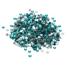 SS6/1440Pcs Glass Diamante Rhinestone, Man Made Gems, Green