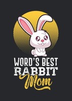 Notizbuch A4 Punkte Softcover, Rabbit Mom, Schreibheft, Tagebuch
