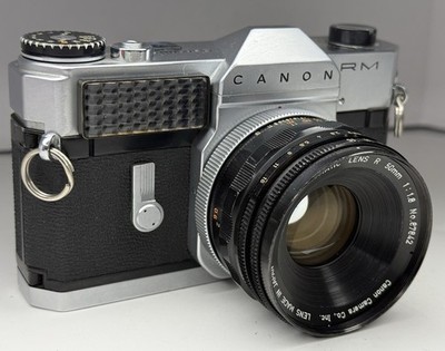 Vintage Canon Canonflex RM SLR 35mm Film Camera Super-Canomatic 1:1.8 50mm Lens