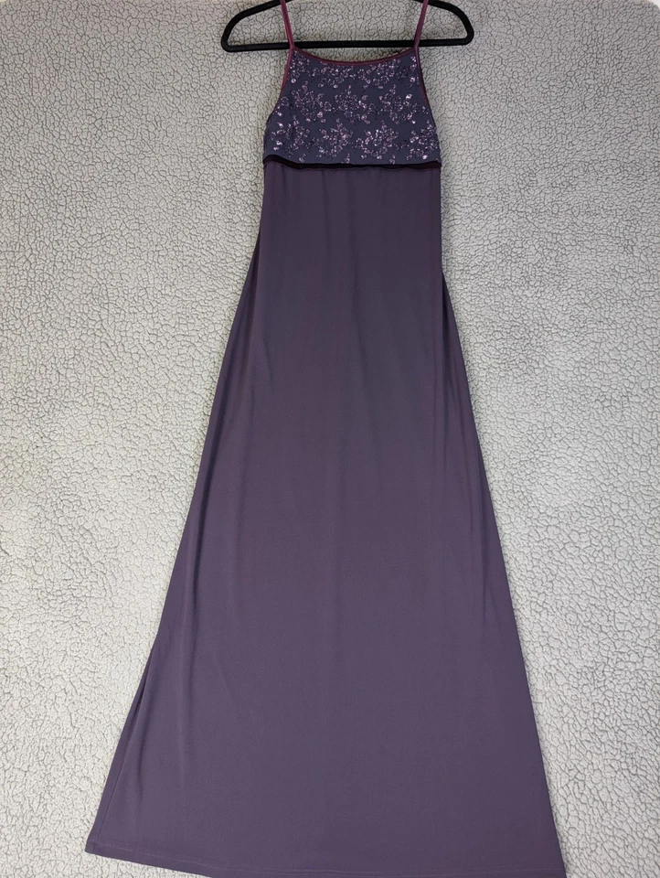 Vestido Vintage Para Mujer Pequeño Años 90 Y2K Baile de graduación Maxi Bruja Cuello Cuadrado Bling Regency Foto 2 de 4