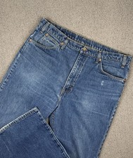 Vintage Levis 517 Jeans Mens 38x32 Blue Medium Wash Orange Tab USA 90s Bootcut